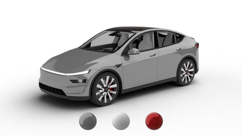 Tesla Model Y 2025 3D 模型 .c4d .max .obj .3ds .fbx .stl .blend