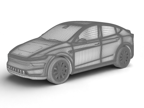 Tesla Model Y 2025 3D 模型