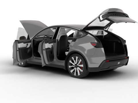 Tesla Model Y 2025 HQ 3Dモデル
