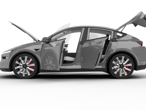 Tesla Model Y 2025 HQ 3Dモデル