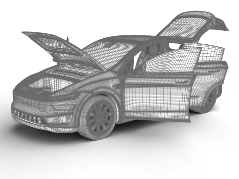Tesla Model Y 2025 HQ 3Dモデル