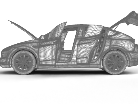 Tesla Model Y 2025 HQ 3Dモデル