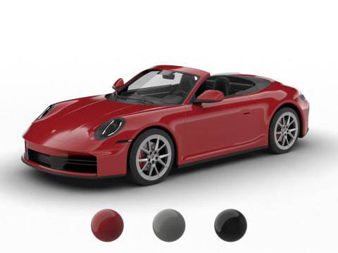 Porsche 911 Carrera S Cabrio 2025 3D Model