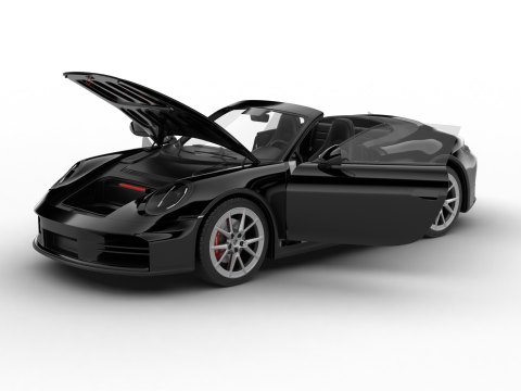 Porsche 911 Carrera S Cabrio 2025 HQ 3D Model
