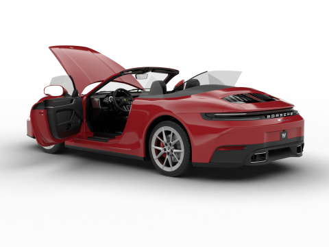 Porsche 911 Carrera S Cabrio 2025 HQ 3D Model