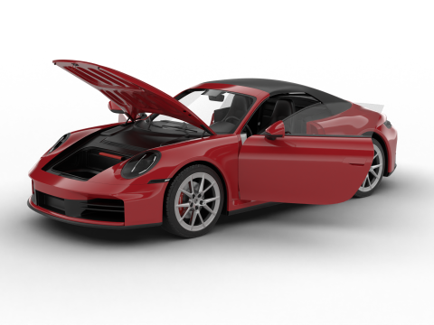 Porsche 911 Carrera S Cabrio 2025 HQ 3D Model