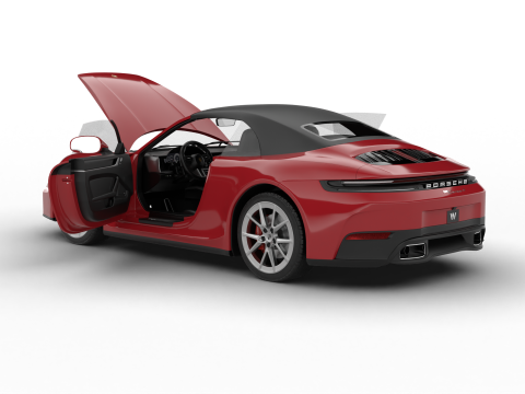 Porsche 911 Carrera S Cabrio 2025 HQ 3D Model