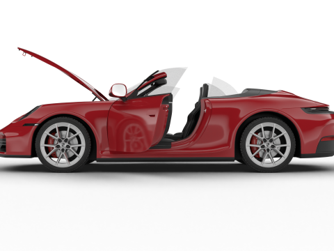 Porsche 911 Carrera S Cabrio 2025 HQ 3D Model