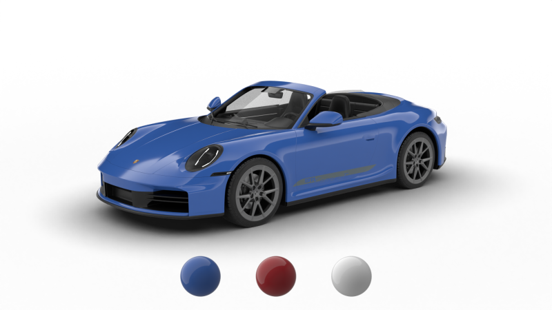 Porsche 911 Carrera T Cabrio 2025 3D Model .c4d .max .obj .3ds .fbx .stl .blend