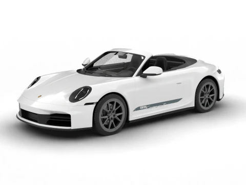 Porsche 911 Carrera T Cabrio 2025 3D Model