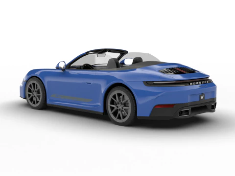 Porsche 911 Carrera T Cabrio 2025 3D Model