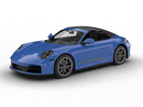 Porsche 911 Carrera T Cabrio 2025 3D Model