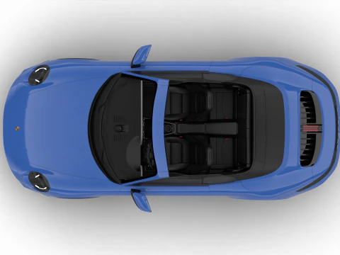 Porsche 911 Carrera T Cabrio 2025 3D Model