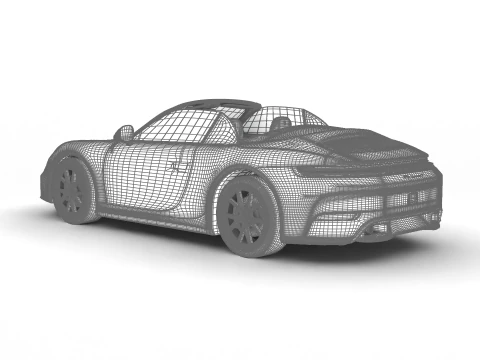 Porsche 911 Carrera T Cabrio 2025 3D Model