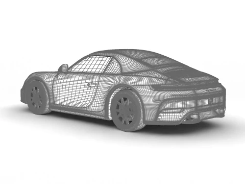 Porsche 911 Carrera T Cabrio 2025 3D Model