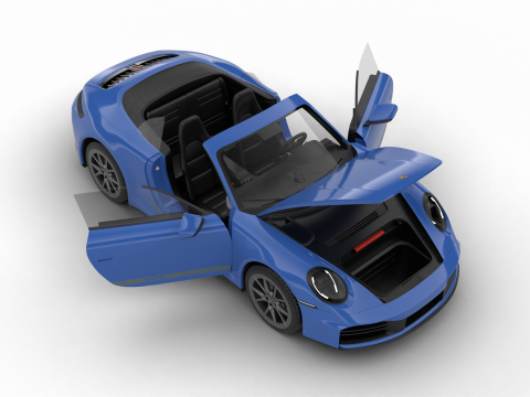 Porsche 911 Carrera T Cabrio 2025 HQ 3Dモデル
