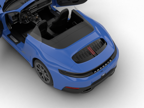 Porsche 911 Carrera T Cabrio 2025 HQ 3Dモデル