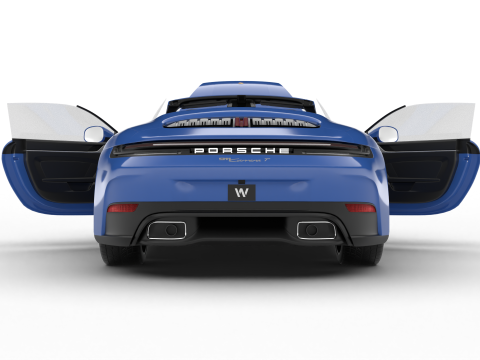 Porsche 911 Carrera T Cabrio 2025 HQ 3Dモデル