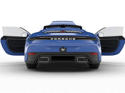 Porsche 911 Carrera T Cabrio 2025 HQ 3D Model