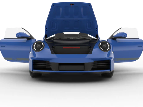 Porsche 911 Carrera T Cabrio 2025 HQ 3D Model
