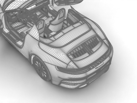 Porsche 911 Carrera T Cabrio 2025 HQ 3Dモデル