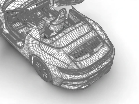Porsche 911 Carrera T Cabrio 2025 HQ 3D Model