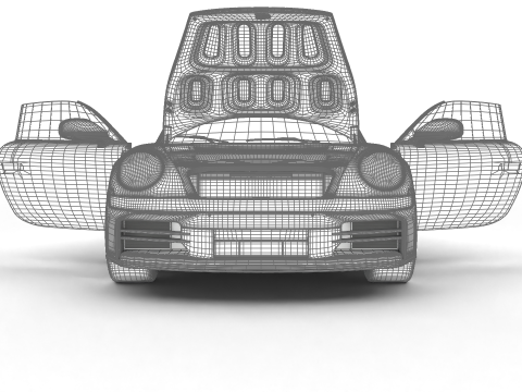 Porsche 911 Carrera T Cabrio 2025 HQ 3Dモデル