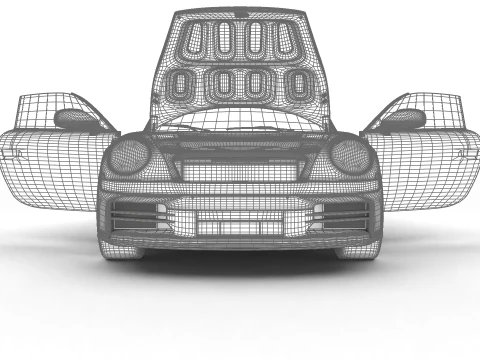 Porsche 911 Carrera T Cabrio 2025 HQ 3D Model