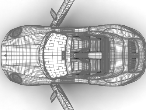 Porsche 911 Carrera T Cabrio 2025 HQ 3Dモデル