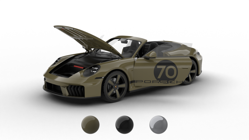 Porsche 911 Spirit 70 2025 HQ 3D Model .c4d .max .obj .3ds .fbx .stl .blend