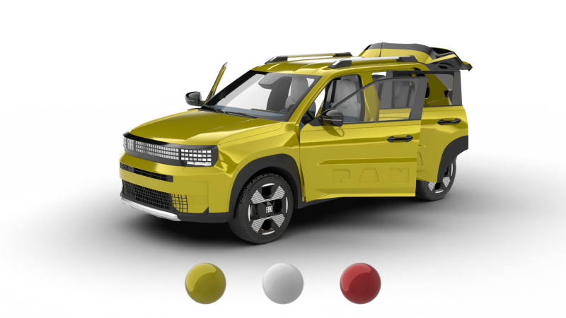 Fiat Grande Panda 2025 3D 모델 .c4d .max .obj .3ds .fbx .stl .blend