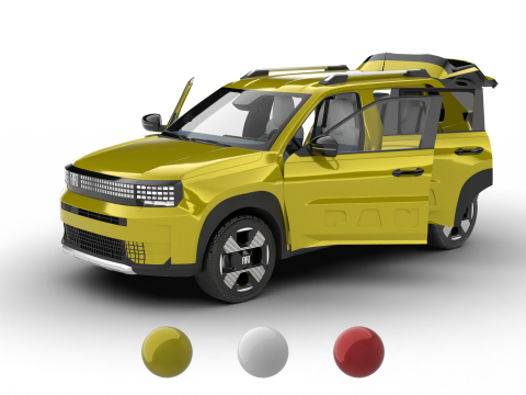Fiat Grande Panda 2025 3D Model