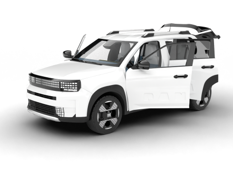 Fiat Grande Panda 2025 3D 모델
