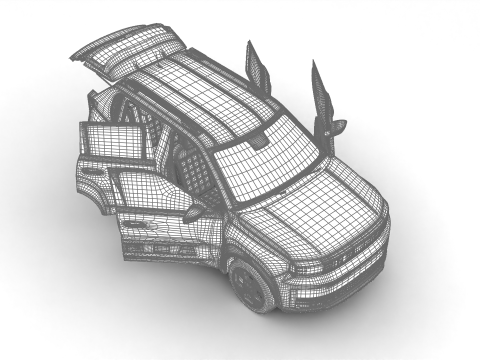 Fiat Grande Panda 2025 3D 모델