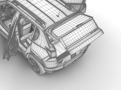 Fiat Grande Panda 2025 3D 모델