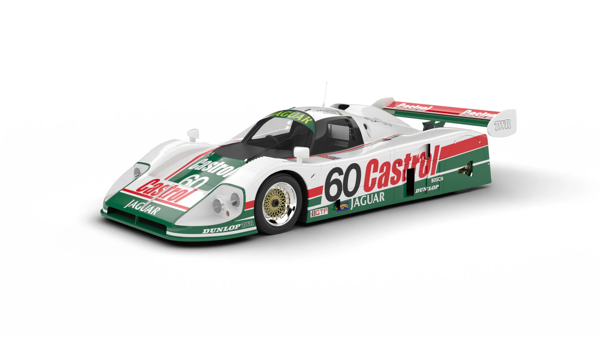 Jaguar XJR-9 Castrol Racing 1988 3D Model .c4d .max .obj .3ds .fbx .stl .blend 