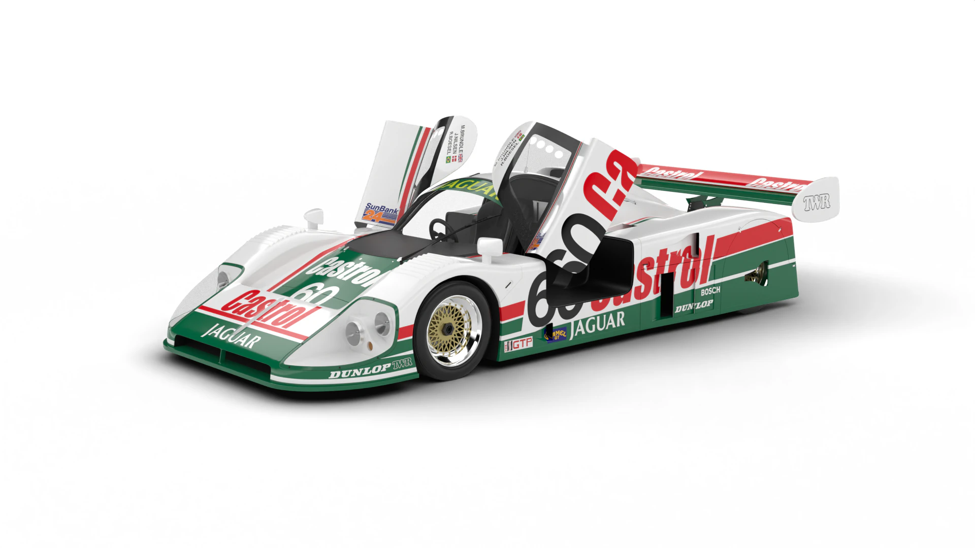 Jaguar XJR-9 Castrol Racing 1988 HQ 3D Model .c4d .max .obj .3ds .fbx .stl .blend 