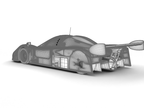Jaguar XJR-9LM Le Mans Silk Cut Racing 1988 HQ 3D 모델