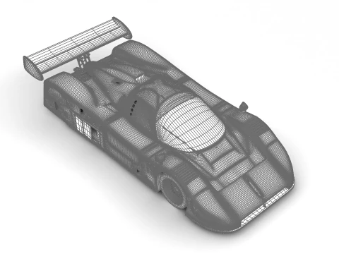 Jaguar XJR-9LM Le Mans Silk Cut Racing 1988 HQ 3D Model