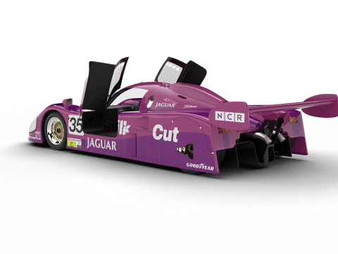 Jaguar XJR-9LM Le Mans Silk Cut Racing 1988 HQ Modelo 3D