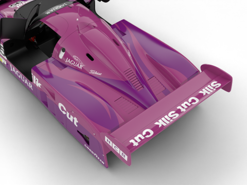 Jaguar XJR-9LM Le Mans Silk Cut Racing 1988 HQ Modelo 3D