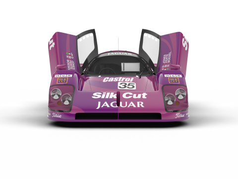 Jaguar XJR-9LM Le Mans Silk Cut Racing 1988 HQ Modelo 3D