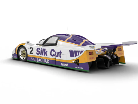 Jaguar XJR-9 İpek Kesim Yarışı 1988 3D Model