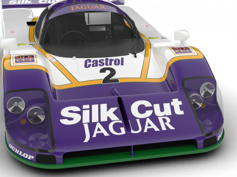 Jaguar XJR-9 İpek Kesim Yarışı 1988 3D Model