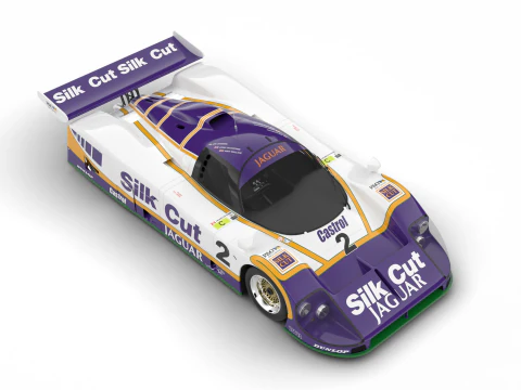 Jaguar XJR-9 İpek Kesim Yarışı 1988 3D Model