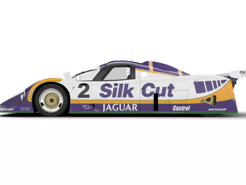 Jaguar XJR-9 İpek Kesim Yarışı 1988 3D Model