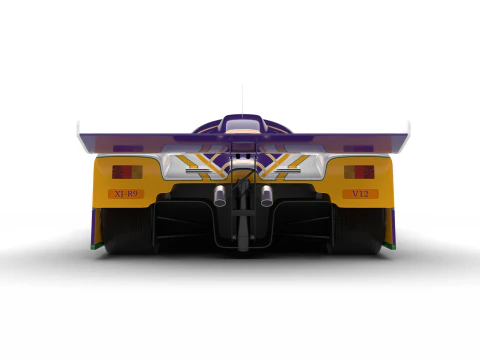 Jaguar XJR-9 İpek Kesim Yarışı 1988 3D Model