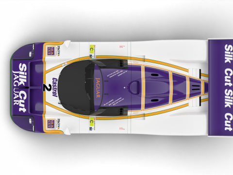Jaguar XJR-9 Silk Cut Racing 1988 3D Модель