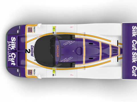Jaguar XJR-9 İpek Kesim Yarışı 1988 3D Model