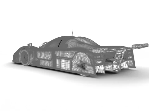 Jaguar XJR-9 İpek Kesim Yarışı 1988 3D Model